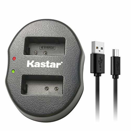 Picture of Kastar Dual USB Charger for Nikon EN-EL20 EN-EL20A and Nikon Coolpix A, Nikon 1 AW1, Nikon 1 J1, Nikon 1 J2, Nikon 1 J3, Nikon 1 S1, Nikon 1 V3, Nikon DL24-500, Blackmagic Pocket Cinema Camera