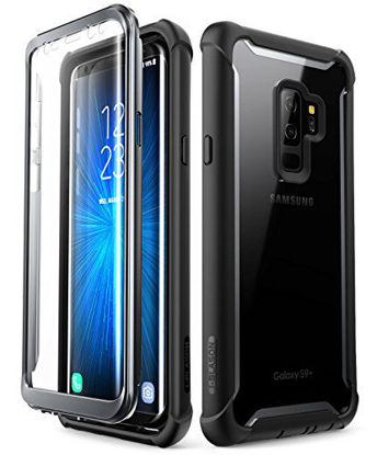 Picture of i-Blason Case for Galaxy S9+ Plus 2018 Release, Ares Full-body Rugged Clear Bumper Case with Built-in Screen Protector (Grey/Black)
