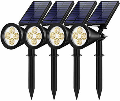 Picture of InnoGear Solar Lights Outdoor, Upgraded Waterproof Solar Powered Landscape Spotlights 2-in-1 Wall Light Decorative Lighting Auto On/Off for Pathway Garden Patio Yard Driveway Pool, Pack of 4 (Warm)