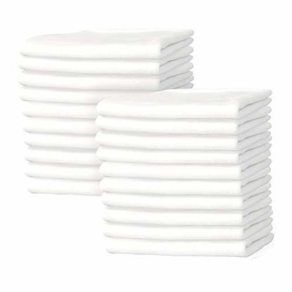 Picture of New Premium White T-Shirt Knit Rags, 100% Cotton, Cloth Rags, Excellent for General Cleaning, Spills,Home,Staining,Polishing, Bar Mop & More by Nabob Wipers (White Knit, 1 Lb Bag)