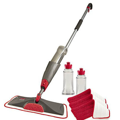 Picture of Rubbermaid Reveal Spray Mop Floor Cleaning Kit, Bundles: 1 Mop, 3 Multi Surface Microfiber Wet Mopping Pads, 2 Refillable Bottles (1892663)