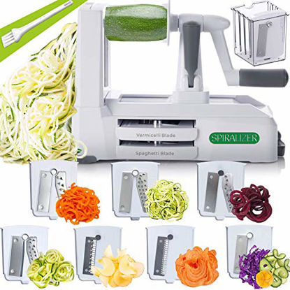 Picture of Spiralizer 7-Blade Vegetable Slicer, Strongest-and-Heaviest Spiral Slicer, Best Veggie Pasta Spaghetti Maker for Keto/Paleo/Gluten-Free, Comes with 4 Recipe Ebooks