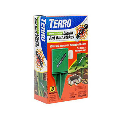 Picture of TERRO T1812 Outdoor Liquid Ant Killer Bait Stakes - 8 Traps