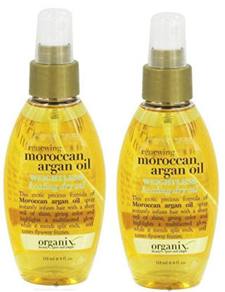 Picture of Ogx Moroccan Argan Oil Weightless Dry Oil 4 Ounce (118ml) (2 Pack)