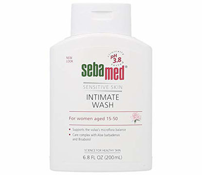 Picture of Sebamed Feminine Intimate Wash pH 3.8 for Microflora Balance with Aloe Vera Mild Organic Based Daily Vaginal Wash Feminine Hygiene 6.8 Fluid Ounces (200 Milliliters)
