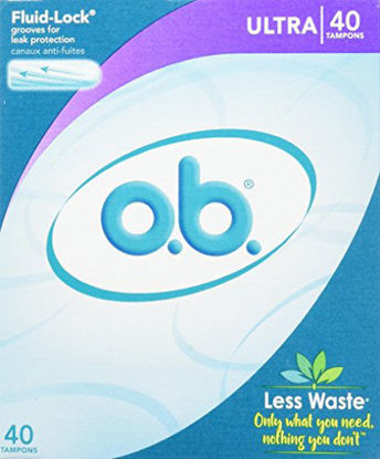 Picture of o.b. Original Non-Applicator Tampons, Ultra Absorbancy, Pack of 40 Tampons