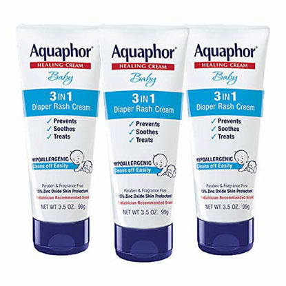 Picture of Aquaphor Baby Diaper Rash Cream 3.5 Ounce - (Pack of 3)