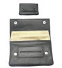 Picture of Premium Soft Black Leather Cigarette Rolling Tobacco Pouch Case Organiser