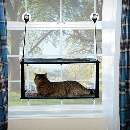Picture of K&H Pet Products EZ Mount Window Kitty Sill Double Stack Gray 12 X 23 Inches