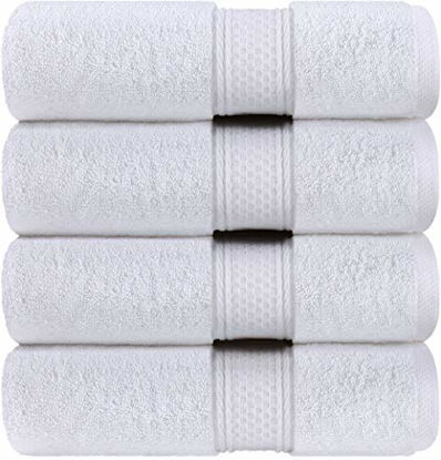 Picture of Utopia Towels - Bath Towels Set, White - Luxurious 700 GSM 100% Ring Spun Cotton - Quick Dry, Highly Absorbent, Soft Feel Towels, Perfect for Daily Use (4-Pack)