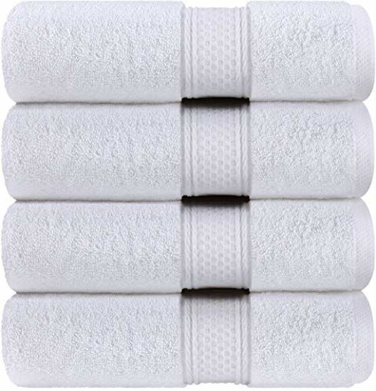 GetUSCart- Utopia Towels - Bath Towels Set, White - Luxurious 700 GSM 100%  Ring Spun Cotton - Quick Dry, Highly Absorbent, Soft Feel Towels, Perfect  for Daily Use (4-Pack)