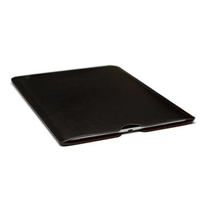 Picture of Dockem Executive Sleeve for iPad Pro 12.9 (2015 & 2017): Premium Dark Brown Synthetic/Vegan Leather Lined with Soft Microfiber Felt: Slim, Simple, Slip-on Tablet Case