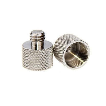 Picture of CAMVATE 2 Pieces 3/8"-16 Male to 5/8"-27 Female Thread Adapter for Microphone Mounts and Stands