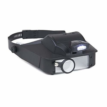 Picture of Carson LumiVisor Head Magnifier - Head Visor with LED Lighted Magnifier (2x/3x/5x/6x) (LV-10)
