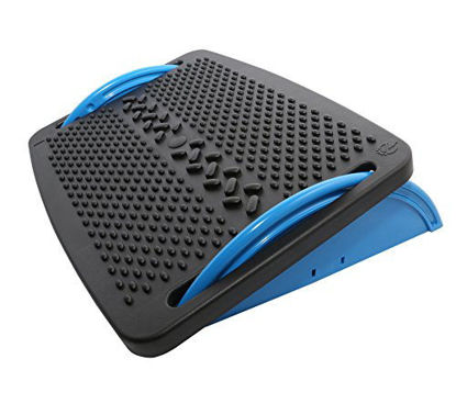 Picture of IO Crest Ergonomic Floating Tilt Foot Rest Textured Surface Reduce Muscle Strain, Black Blue (SY-ACC65076)