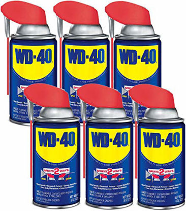 Picture of WD-40 - 490027 Multi-Use Product with SMART STRAW SPRAYS 2 WAYS, 8 OZ [6-Pack]