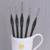 Picture of Detail Paint Brushes Set Artist Paint Brushes Painting Supplies for Art Watercolor Acrylics Oil, 5 Pieces (Black)