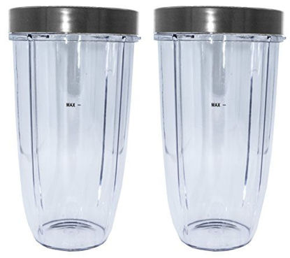 Blendin 2 Pack Replacement 16oz Tall Jar Cups,Fits Original Magic Bullet Blender Juicer