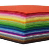 Picture of 42pcs Felt Fabric Sheet 4"x4" Assorted Color DIY Craft Squares Nonwoven 1mm Thick