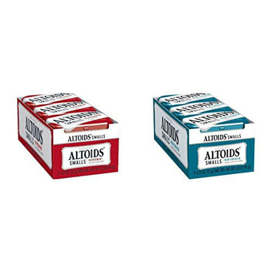 Altoids Smalls Peppermint Breath Mints 0.37 Ounce Tin Pack of 9
