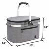 Picture of ALLCAMP Insulated Cooler Bag portable Collapsible Picnic Basket Cooler with Sewn in Frame (Medium Gray)