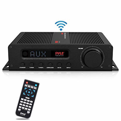 Picture of Wireless Bluetooth Home Audio Amplifier - 100W 5 Channel Home Theater Power Stereo Receiver, Surround Sound w/ HDMI, AUX, FM Antenna, Subwoofer Speaker Input, 12V Adapter - Pyle PFA540BT