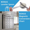Picture of Stainless Steel Measuring Cups and Spoons Set: 7 Cup and 7 Spoon Metal Measure Sets of 16 Piece for Dry & Liquid Measurement - Kitchen Gadgets & Utensils for Cooking Food & Baking - Best for Nesting