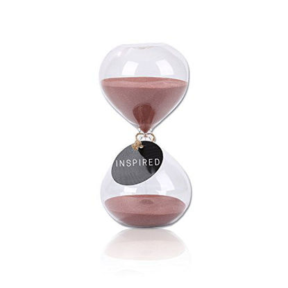 Picture of SWISSELITE BILOBA Puff Sand Timer/Hourglass (6 Inch,30 Minutes(+/- 180 seconds), Cocoa)