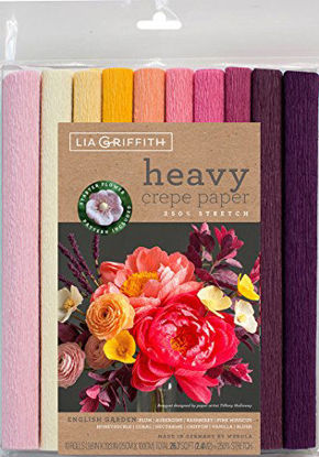 Picture of Lia Griffith PLG11032 Heavy Crepe Paper, 26.7 Total Square Feet, English Garden, 10 Count