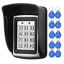 Picture of LIBO Waterproof Access Control Keypad Proximity RFID Controller, Suitable for Single Door Entry System, Support 1000 Users, Including 10pcs 125KHz RFID Keyfobs with Rainproof Cover