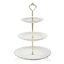 Picture of SWEEJAR 3 Tier Ceramic Cake Stand Wedding, Dessert Cupcake Stand for Tea Party Serving Platter