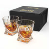 Picture of Crystal Whiskey Glass Set of 4 - Premium Lead Free Crystal Glasses - Tasting Tumblers for Drinking Large 10 oz - Elegant Whisky Gift Box Set for Scotch or Bourbon