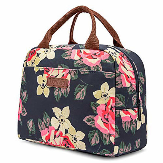 LOKASS Lunch Bag Cooler Bag Women Tote Bag Insulated Lunch Box Water-Resistant Thermal Lunch Bag Soft Leak Proof Liner Lunch Bags for women/Picnic/Boa