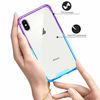 Picture of SALAWAT for iPhone Xs Case iPhone X Case, Clear iPhone Xs Case TPU Bumper Anti Scratch Thin Phone Case Cute Cover Reinforced Corners Shock Absorption Protective Case for iPhone X/Xs (Blue Purple)