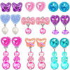Picture of Hicarer 9 Pairs Girls Clip-on Earrings Pretend Princess Play Earrings Jewelry Set (Style 5)