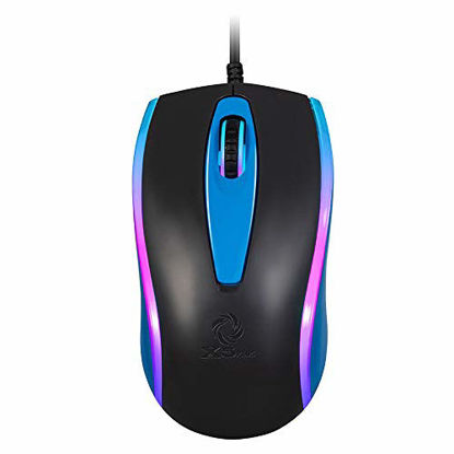Picture of Coolerplus Wired Mouse, 1200DPI, Rainbow Breathing Light, USB Computer Mouse for Kids/School/Office/Home/Gaming Mouse, Compatible with Windows for PC, Laptop, Desktop, MacBook(Grey)