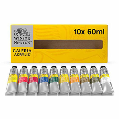 Picture of Winsor & Newton Galeria Acrylic Paint, 10x60ml Tubes, Set of 10