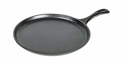 Picture of Lodge Pre-Seasoned Cast Iron Griddle With Easy-Grip Handle, 10.5 Inch (Pack of 1), Black