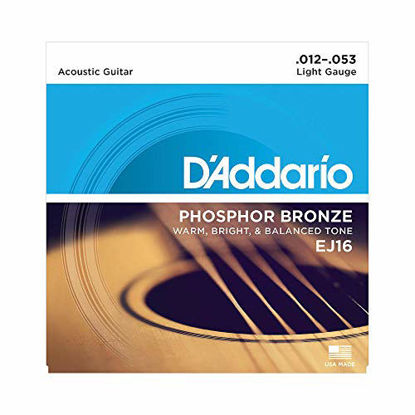 Picture of D'Addario EJ16 Phosphor Bronze Acoustic Guitar Strings, Light