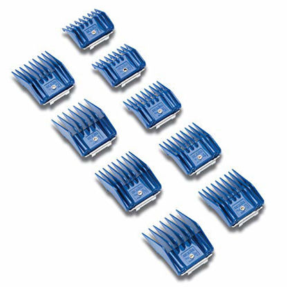 Picture of Andis 9-Piece Clipper Combs for Small Pets, Blue (12860)