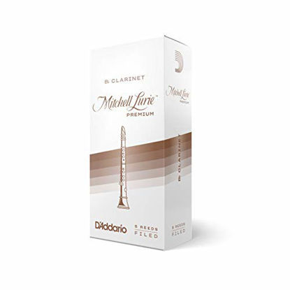 Picture of DAddario Woodwinds Mitchell Lurie Premium Bb Clarinet Reeds, Strength 1.5, 5-pack - RMLP5BCL150