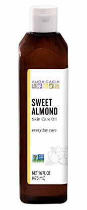 Picture of Aura Cacia Sweet Almond Skin Care Oil | GC/MS Tested for Purity | 480ml (16 fl. oz.)