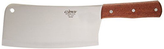 Picture of Winco 8" Heavy Duty Chinese Cleaver with Wooden Handle