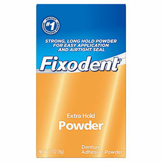 GetUSCart Fixodent Extra Hold Denture Adhesive Powder 2.7 Oz (Pack of 4)