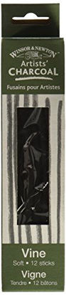 Picture of Winsor & Newton Artist Vine Charcoal Sticks 12/Pkg-Soft