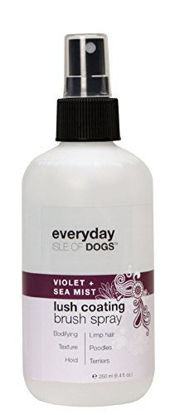 Picture of Everyday Isle of Dogs Lush Coating Dog Brush Spray, Violet + Sea Mist, 8.4 Ounce