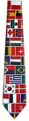 Picture of FLAG29-WORLD - Green/Red/Blue/White - Polyester Flag Necktie