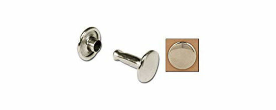 Picture of Tandy Leather Double Cap Rivets Small Nickel Plate 100/pk 1371-12