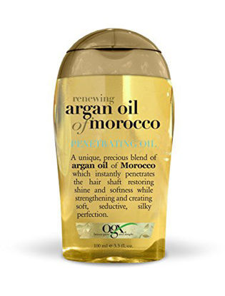 Picture of OGX Renewing + Argan Oil of Morocco Penetrating Hair Oil Treatment, Moisturizing & Strengthening Silky Hair Oil for All Hair Types, Paraben-Free, Sulfated-Surfactants Free, 3.3 oz