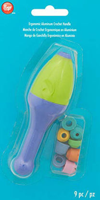 Picture of Boye 3421001001M Ergonomic Crochet Hook Handle4.5'', 4.5'', Purple, Green